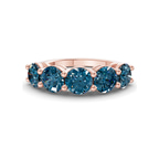 10kt Rose Gold Elowyn Round Lab Diamond Anniversary Band (1 Ct. Tw.) front image