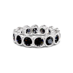 9ct White Gold Dream Round Bezel Lab Diamond Eternity Ring (1 Ct. Tw.) front image