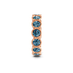 14ct Rose Gold Dream Round Bezel Lab Diamond Eternity Ring (1 Ct. Tw.) left