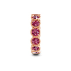 14ct Rose Gold Dream Round Bezel Lab Diamond Eternity Ring (1 Ct. Tw.) left