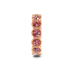 14ct Rose Gold Dream Round Bezel Lab Diamond Eternity Ring (1 Ct. Tw.) left