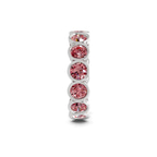 9ct White Gold Dream Round Bezel Lab Diamond Eternity Ring (1 Ct. Tw.) left