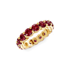 14ct Yellow Gold Elysia Round Lab Diamond Eternity Ring (2 Ct. Tw.) side right image one