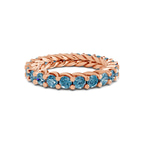 14kt Rose Gold Meadow Round Crisscross Lab Diamond Eternity Ring (6 Ct. Tw.) front image
