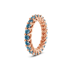 14kt Rose Gold Meadow Round Crisscross Lab Diamond Eternity Ring (6 Ct. Tw.) left