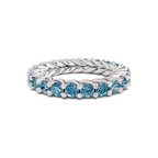 Platinum Meadow Round Crisscross Lab Diamond Eternity Ring (2 Ct. Tw.) front image
