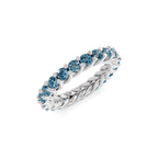 Platinum Meadow Round Crisscross Lab Diamond Eternity Ring (2 Ct. Tw.) right
