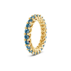 10kt Yellow Gold Meadow Round Crisscross Lab Diamond Eternity Ring (5 Ct. Tw.) left
