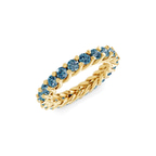 10kt Yellow Gold Meadow Round Crisscross Lab Diamond Eternity Ring (5 Ct. Tw.) right