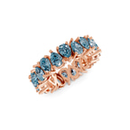 9ct Rose Gold Fable Pear Lab Diamond Eternity Ring (4 Ct. Tw.) right