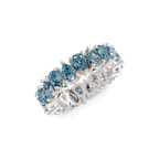 14ct White Gold Fable Pear Lab Diamond Eternity Ring (4 Ct. Tw.) right