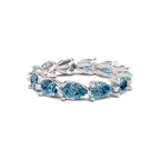 14kt White Gold Lily Pear Lab Diamond Eternity Ring (2 Ct. Tw.) front image