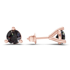 10kt Rose Gold Three Prong Martini Round Lab Diamond Stud Earrings (1 Ct. Tw.) standing product image one