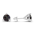 14kt White Gold Three Prong Martini Round Lab Diamond Stud Earrings (1 Ct. Tw.) standing product image one