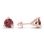 10kt Rose Gold Three Prong Martini Round Lab Diamond Stud Earrings (1 Ct. Tw.) standing product image one