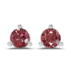 14kt White Gold Three Prong Martini Round Lab Diamond Stud Earrings (1 Ct. Tw.) front image