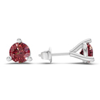 14kt White Gold Three Prong Martini Round Lab Diamond Stud Earrings (1 Ct. Tw.) standing product image one