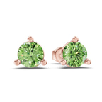 14kt Rose Gold Three Prong Martini Round Lab Diamond Stud Earrings (1 Ct. Tw.) side right image one