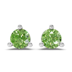 14kt White Gold Three Prong Martini Round Lab Diamond Stud Earrings (1 Ct. Tw.) front image