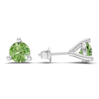 14kt White Gold Three Prong Martini Round Lab Diamond Stud Earrings (1 Ct. Tw.) standing product image one