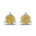 14kt White Gold Three Prong Martini Round Lab Diamond Stud Earrings (1 Ct. Tw.) front image