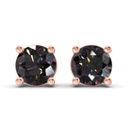 10kt Rose Gold Four Prong Round Lab Diamond Stud Earrings (1 Ct. Tw.) front image