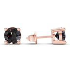 10kt Rose Gold Four Prong Round Lab Diamond Stud Earrings (1 Ct. Tw.) standing product image one