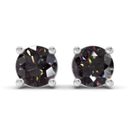 14kt White Gold Four Prong Round Lab Diamond Stud Earrings (1 Ct. Tw.) front image