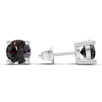 14kt White Gold Four Prong Round Lab Diamond Stud Earrings (1 Ct. Tw.) standing product image one