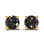 14kt Yellow Gold Four Prong Round Lab Diamond Stud Earrings (1 Ct. Tw.) front image