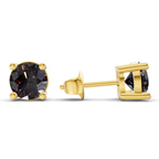 14kt Yellow Gold Four Prong Round Lab Diamond Stud Earrings (1 Ct. Tw.) standing product image one