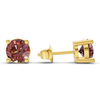 14kt Yellow Gold Four Prong Round Lab Diamond Stud Earrings (3 Ct. Tw.) standing product image one