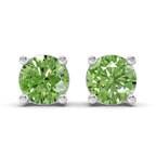 Platinum Four Prong Round Lab Diamond Stud Earrings (3 Ct. Tw.) front image