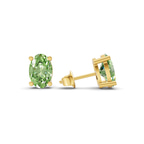 14kt Yellow Gold Four Prong Oval Lab Diamond Stud Earrings (3 Ct. Tw.) standing product image one