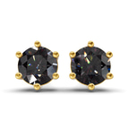 10kt Yellow Gold Six Prong Round Lab Diamond Stud Earrings (1 Ct. Tw.) front image