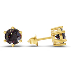 10kt Yellow Gold Six Prong Round Lab Diamond Stud Earrings (1 Ct. Tw.) standing product image one