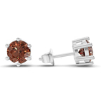 10kt White Gold Six Prong Round Lab Diamond Stud Earrings (1 Ct. Tw.) standing product image one