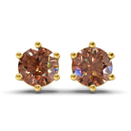 14kt Yellow Gold Six Prong Round Lab Diamond Stud Earrings (1 Ct. Tw.) front image