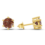 14kt Yellow Gold Six Prong Round Lab Diamond Stud Earrings (1 Ct. Tw.) standing product image one