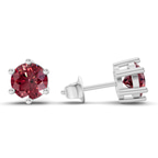 10kt White Gold Six Prong Round Lab Diamond Stud Earrings (1 Ct. Tw.) standing product image one