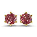 14kt Yellow Gold Six Prong Round Lab Diamond Stud Earrings (1 Ct. Tw.) front image