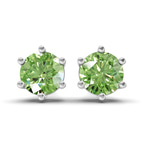 10kt White Gold Six Prong Round Lab Diamond Stud Earrings (1 Ct. Tw.) front image