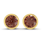 14kt Yellow Gold Classic Bezel Round Lab Diamond Stud Earrings (1 Ct. Tw.) front image