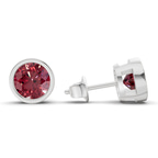 10kt White Gold Classic Bezel Round Lab Diamond Stud Earrings (1 Ct. Tw.) standing product image one