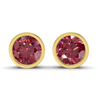 14kt Yellow Gold Classic Bezel Round Lab Diamond Stud Earrings (1 Ct. Tw.) front image