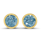 10kt Yellow Gold Classic Bezel Round Lab Diamond Stud Earrings (1 Ct. Tw.) front image