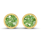 14kt Yellow Gold Classic Bezel Round Lab Diamond Stud Earrings (1 Ct. Tw.) front image