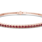 14kt Rose Gold Darcy Round Lab Diamond Tennis Bracelet (7 Ct. Tw.) side right image one