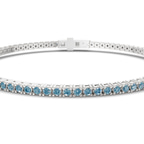 Platinum Darcy Round Lab Diamond Tennis Bracelet (7 Ct. Tw.) side right image one