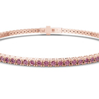14kt Rose Gold Darcy Round Lab Diamond Tennis Bracelet (7 Ct. Tw.) side right image one